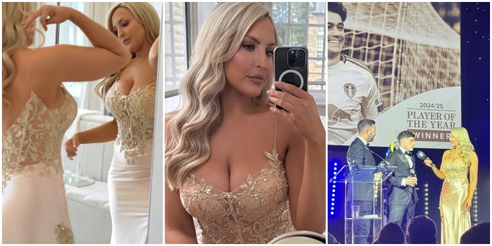 Nữ MC thể thao Emma Louise Jones đốt mắt khán giả trong buôi lễ trao giải 4 Emma Louise Jones là biểu tượng sắc đẹp