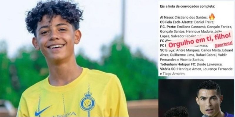 Ronaldo Jr chuẩn bị lên tuyển Bồ Đào Nha: Hổ phụ sinh hổ tử 2 Ronaldo JR có lần đầu tiên được triệu tập lên tuyển U15 Bồ Đào Nha